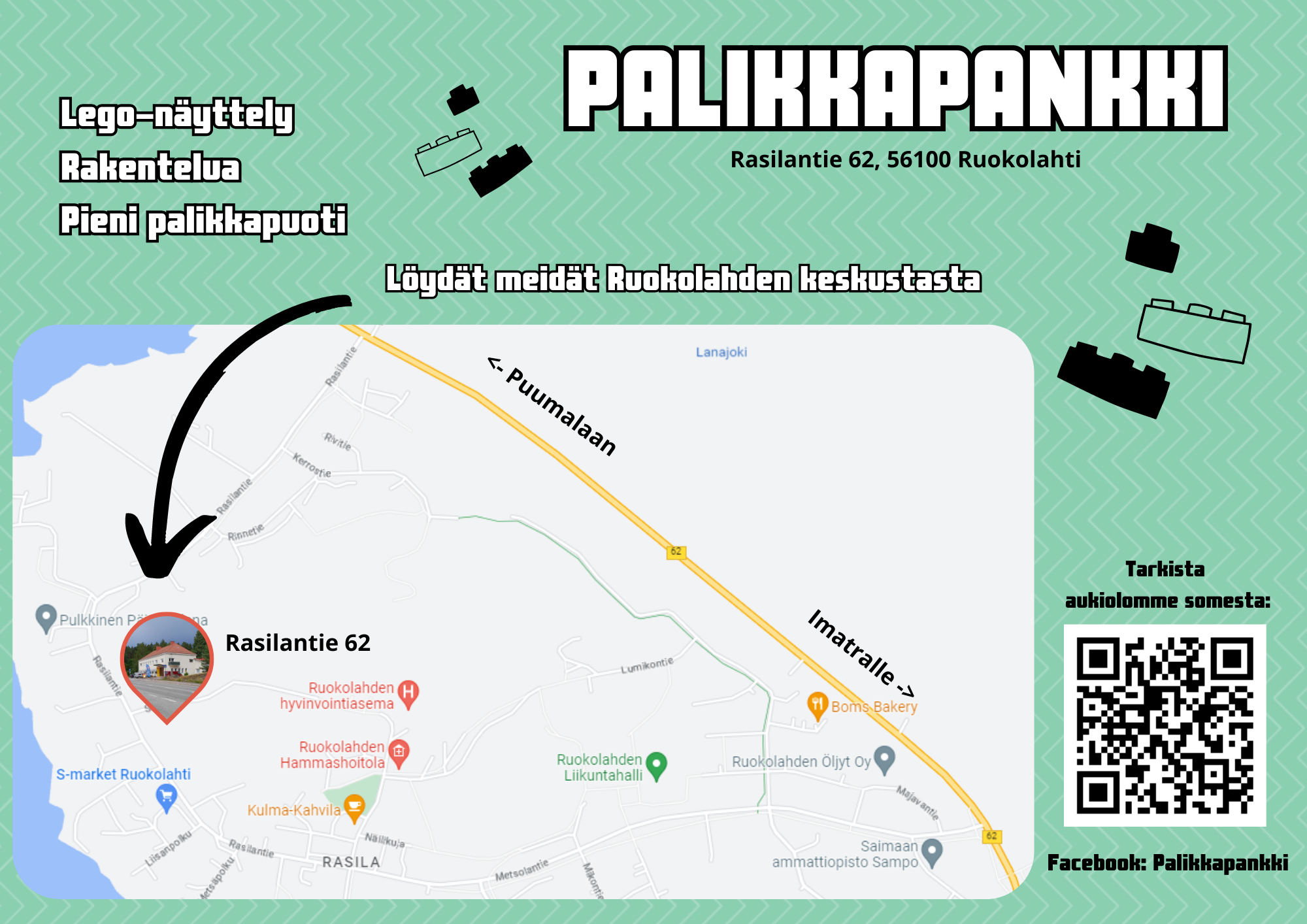 Kartta palikkapankin sijainnista