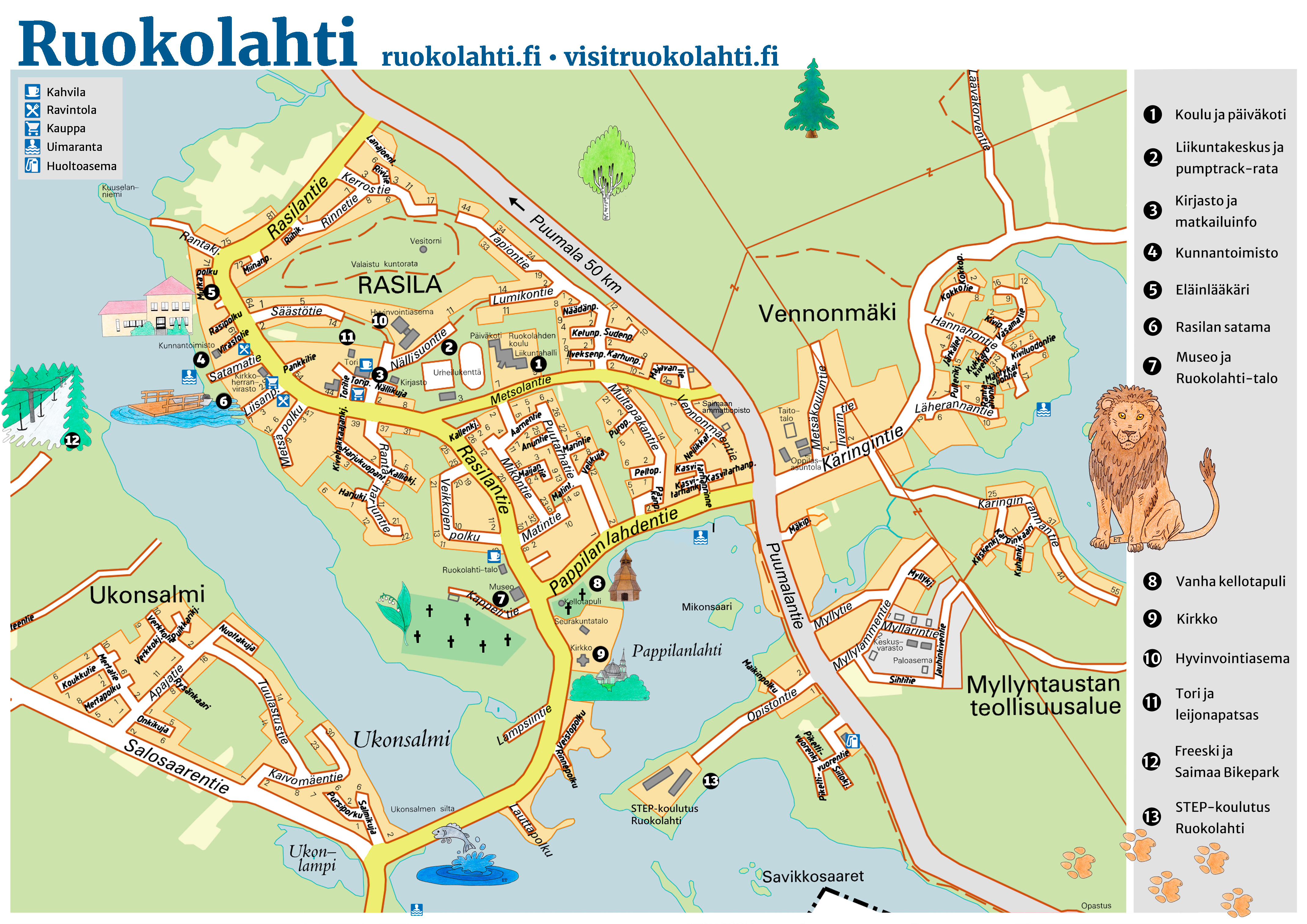 Keskustaajaman kartta